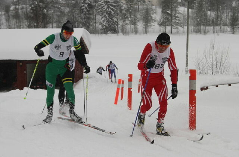 Håvard Hansen foran Sjur Røthe i Trysil-Knut rennet