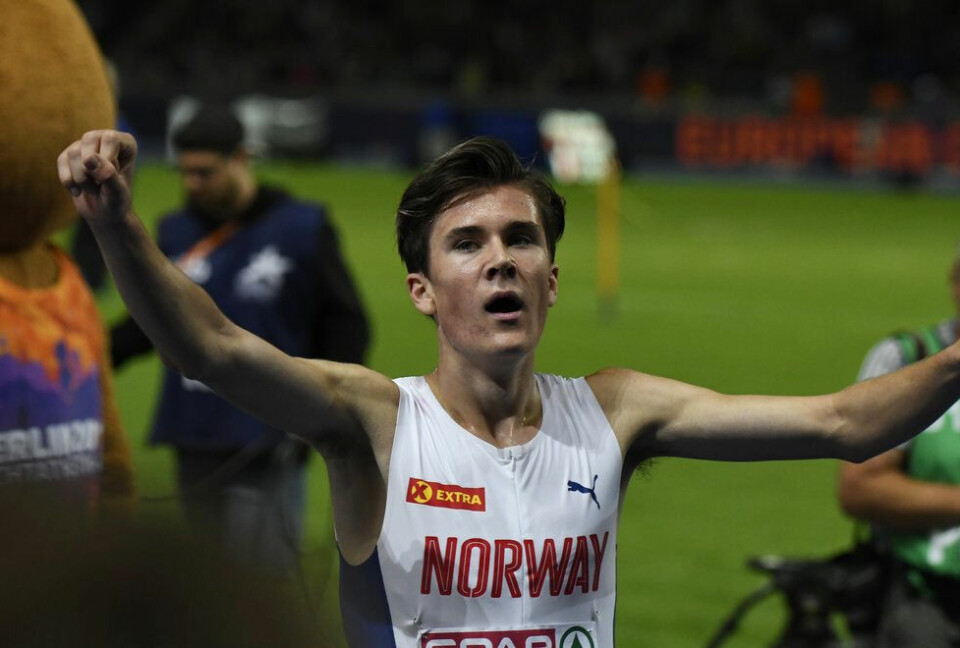 Jakob Ingebrigtsen var letta og glad etter at åpningen på utendørssesongen gikk så bra. (Arkivfoto: Bjørn Johannessen) Jakob Ingebrigtsen var letta og glad etter at åpningen på utendørssesongen gikk så bra. (Arkivfoto: Bjørn Johannessen)