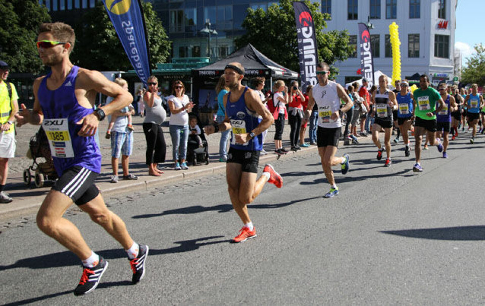 Gode tider og deltakerrekord i sommerlig Drammensmaraton 21km_starten_IMG_0338.jpg