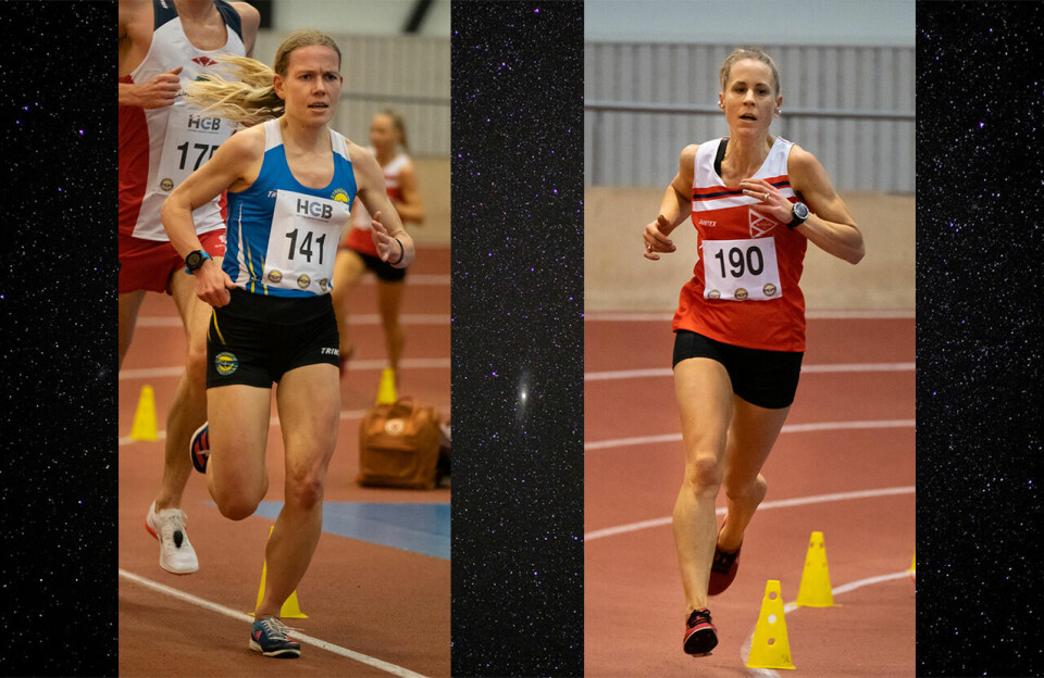 Hanne Mjøen Maridal (141) vant løpet, mens Kristin Waaktaar Opland satte norsk rekord i klasse 40-44 år. (Foto: arrangøren) Hanne Mjøen Maridal (141) vant løpet, mens Kristin Waaktaar Opland satte norsk rekord i klasse 40-44 år. (Foto: arrangøren)