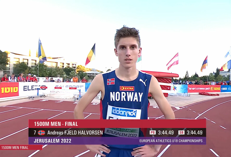 Sølv til Andreas Fjeld Halvorsen og 4. plass til Håkon Moe Berge på 1500 m i U18-EM 1500m-menn-Andreas-Fjeld-Halvorsen.jpg