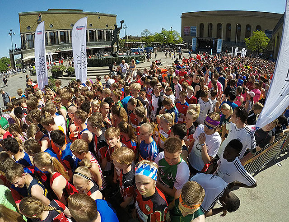 Trippel norsk i 15-årsklassen i CityVarvet i Göteborg cityvarvet-startfelt-GOPR0605.jpg