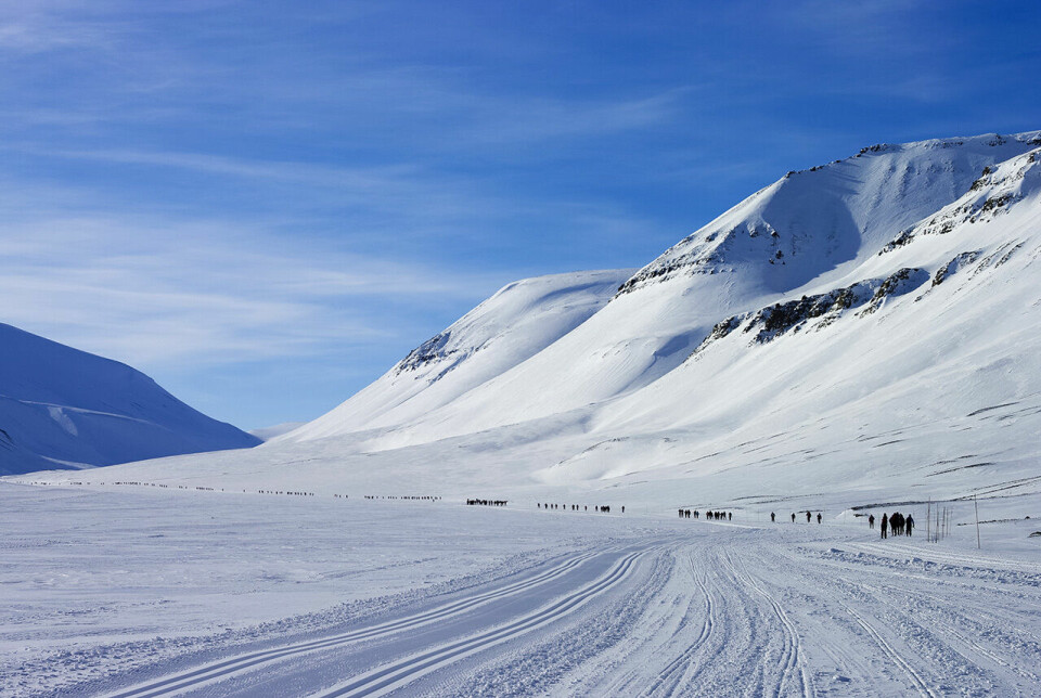 Storslagen natur venter deltakerne i Svalbard Skimaraton. (Foto: David Wrangborg) Storslagen natur venter deltakerne i Svalbard Skimaraton. (Foto: David Wrangborg)