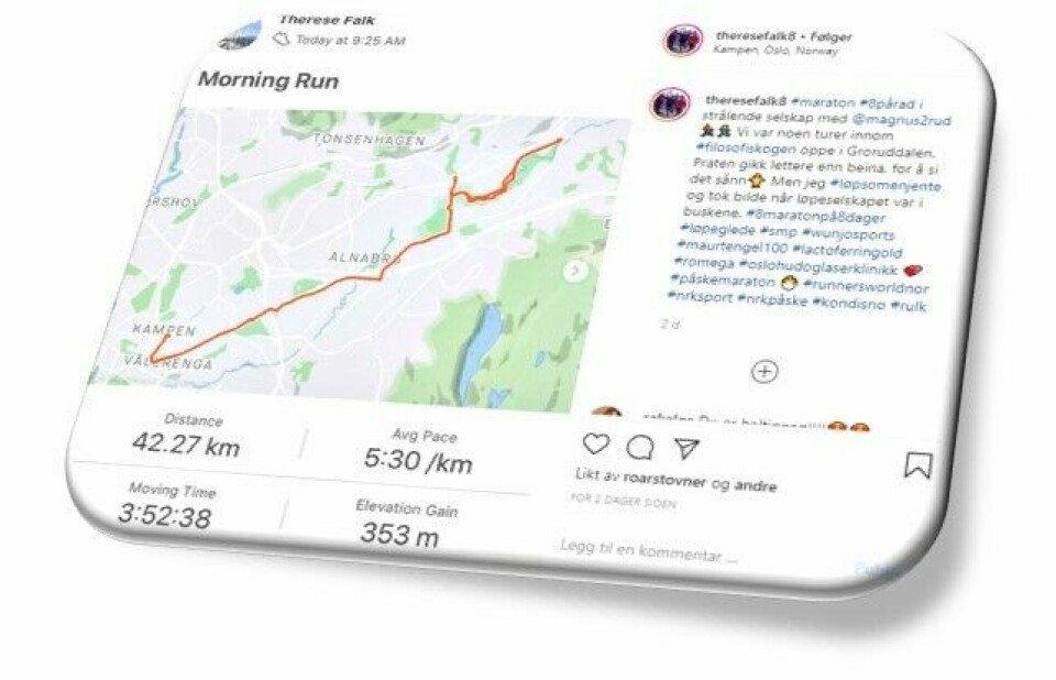 Therese Falk avsluttet 10 maraton på 10 dager 1. påskedag Therese_dag8.jpg