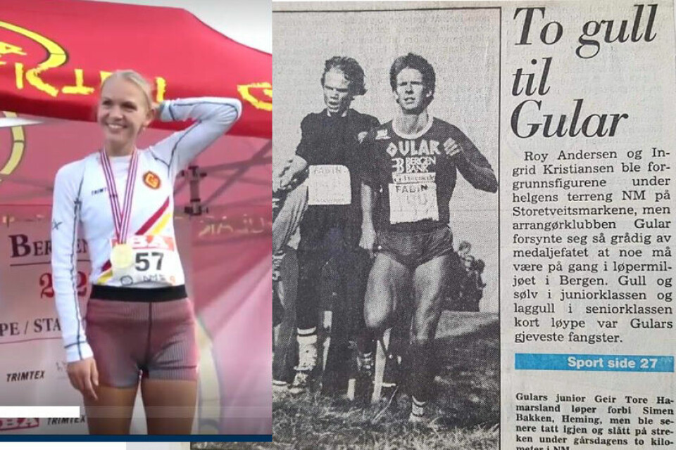 Ine Bakken kopierte farens prestasjon fra 1986: å bli norgesmester i terrengløp. Ine Bakken kopierte farens prestasjon fra 1986: å bli norgesmester i terrengløp.