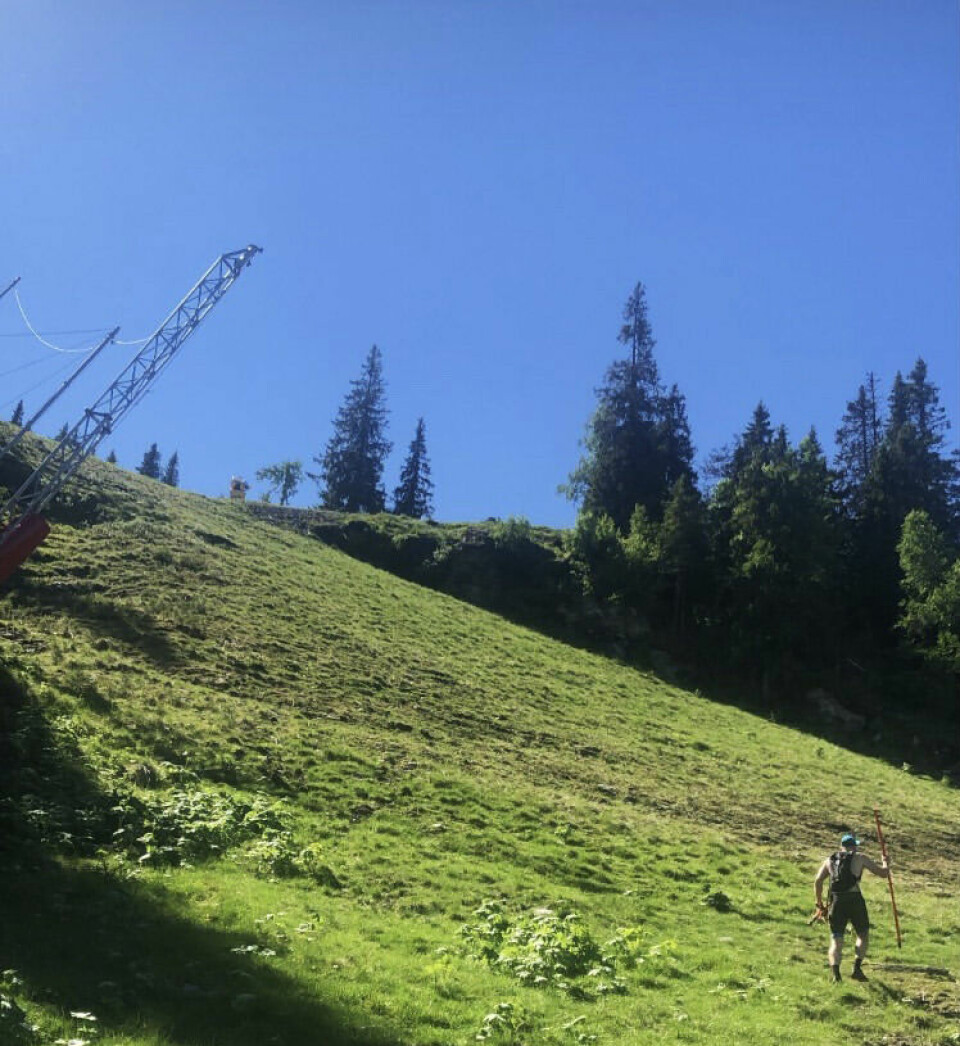 31. juli arrangeres motbakkeløp i utforløypene på Kvitfjell kvitfjell-loypemerking.jpg