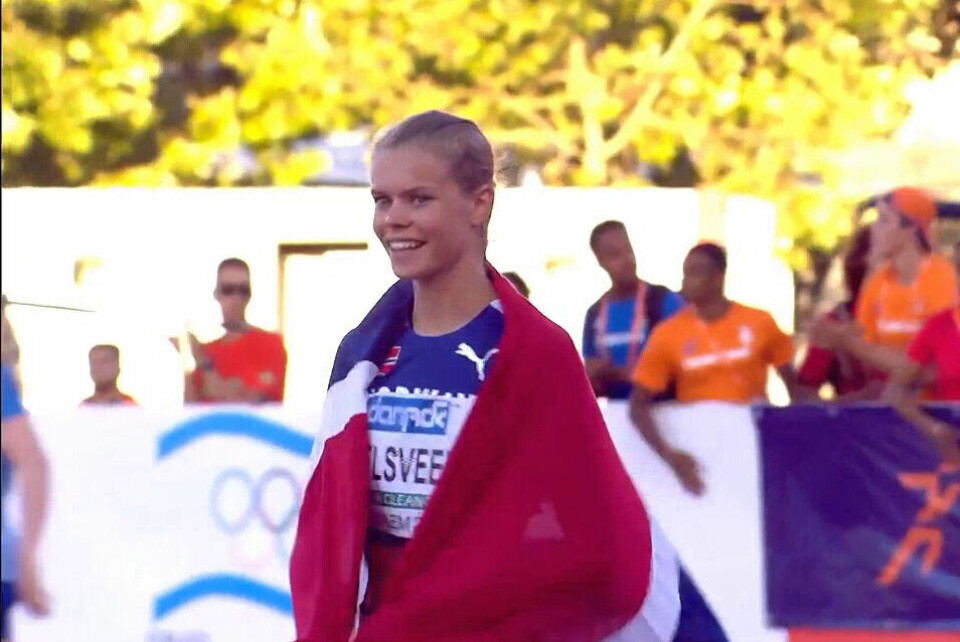 Malin Hoelsveen tok EM-gull på 800 meter Malin_Hoelsveen_flagg.png