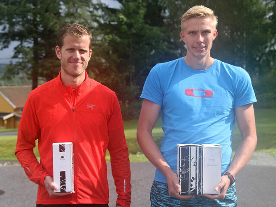 Espen Rusten (til h.) og Frode Stenberg ble hhv. totalvinner og vinner av politi-NM på halvmaraton. Espen Rusten (til h.) og Frode Stenberg ble hhv. totalvinner og vinner av politi-NM på halvmaraton.
