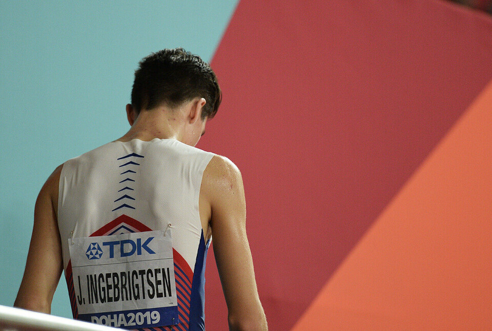 Jakob Ingebrigtsen forlot VM-stadion i Doha som en skuffa mann. (Foto: Bjørn Johannessen) Jakob Ingebrigtsen forlot VM-stadion i Doha som en skuffa mann. (Foto: Bjørn Johannessen)