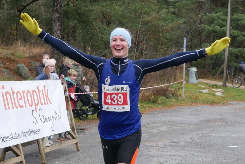 Henning Mortensen fra Lillehammer IF vant Fredrikstad Maraton. (Foto: Rolf. B. Gundersen) Henning Mortensen fra Lillehammer IF vant Fredrikstad Maraton. (Foto: Rolf. B. Gundersen)