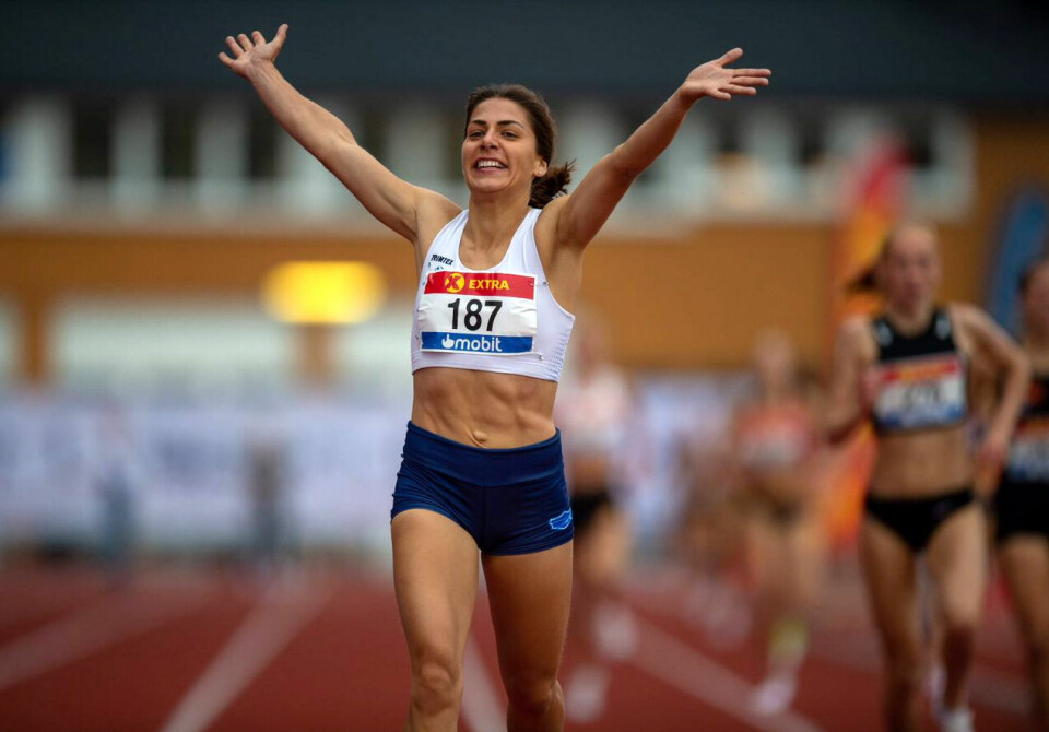 Kanonløp og NM-gull på 1500 m for Ingeborg Østgård 1500f-Trine-Mjaaland.jpg