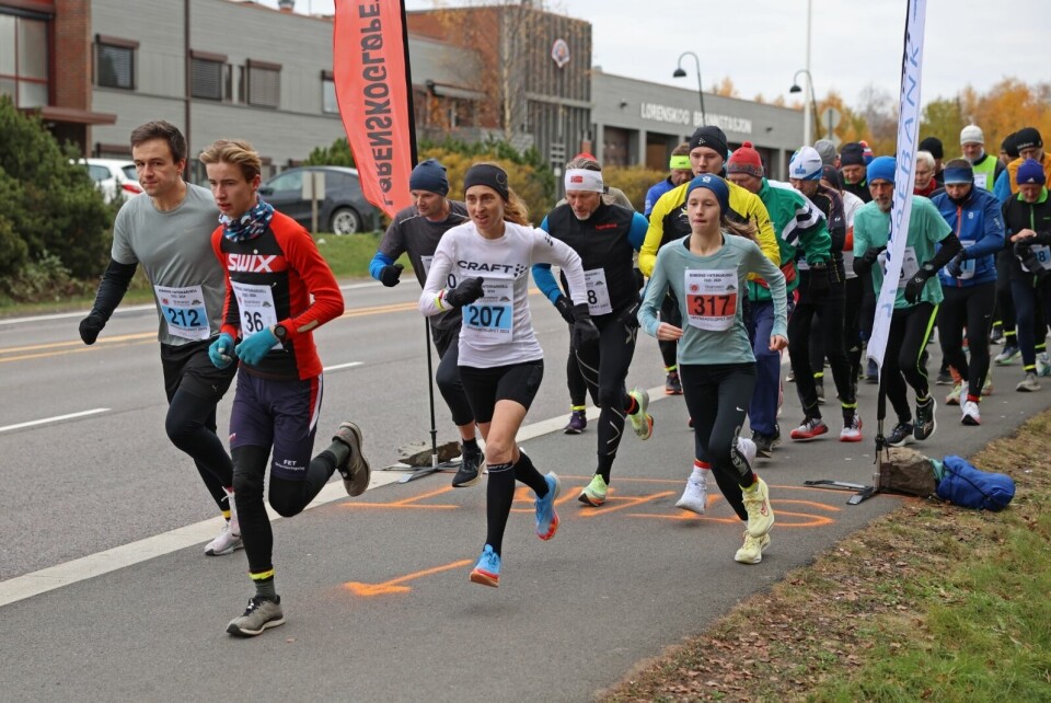 Tone Fløttum og Frode Stenberg best på halvmaraton i Lørenskogløpet 5,3 km - Start.JPG
