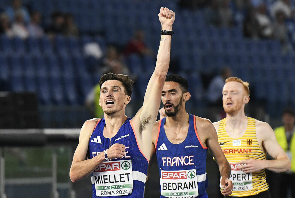 Alexis Miellet fra Frankrike er nå europamester på 3000 meter hinder. (Alle foto: Bjørn Johannessen) Alexis Miellet