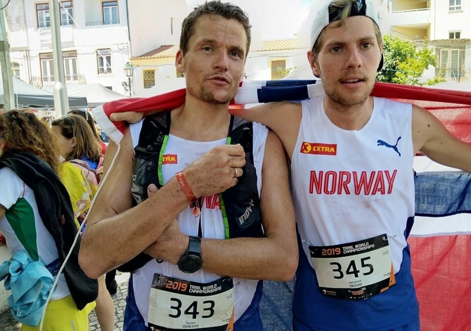 Våre to beste i herreklassen i VM, Hallvard Schjølberg og Hans Kristian Smedsrød. (Foto: Ella Marie Vangsnes) Våre to beste i herreklassen i VM, Hallvard Schjølberg og Hans Kristian Smedsrød. (Foto: Ella Marie Vangsnes)