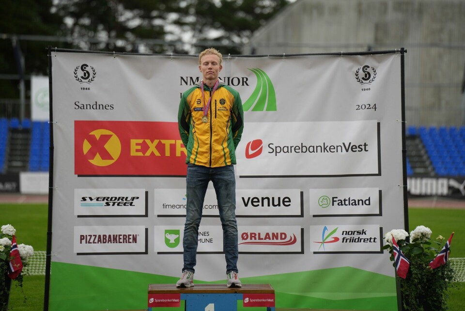 Gull til Esten Hansen Møllerud-Hauen på 3000 m hinder i jr-NM Pallen MU20.jpg