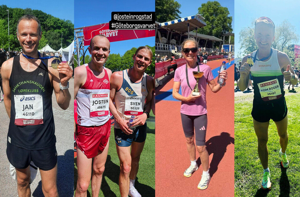Jan Briseid ble nr. 2 i kl. 50-54 år, Jostein Rogstad tok 3. plassen i kl. 35-39 år, Sven Kilander ble andremann i 45-49-årsklassen, Synøve Brox var nr. 3 av seniorene i Cityvarvet, mens Tom Roger Vege-Tangen gikk helt til topps i kl. 50-54 år. (Foto: privat) Jan Briseid ble nr. 2 i kl. 50-54 år, Jostein Rogstad tok 3. plassen i kl. 35-39 år, Sven Kilander ble andremann i 45-49-årsklassen, Synøve Brox var nr. 3 av seniorene i Cityvarvet, mens Tom Roger Vege-Tangen gikk helt til topps i kl. 50-54 år. (Foto: privat)