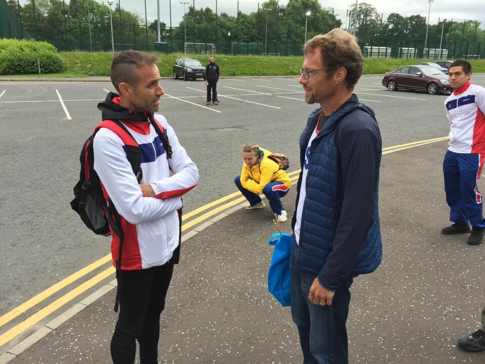 Fire norske løper VM 24-timers i Belfast, start lørdag 13:00 Joar_Flynn_Jensen_og_Bob_Hearn.jpg