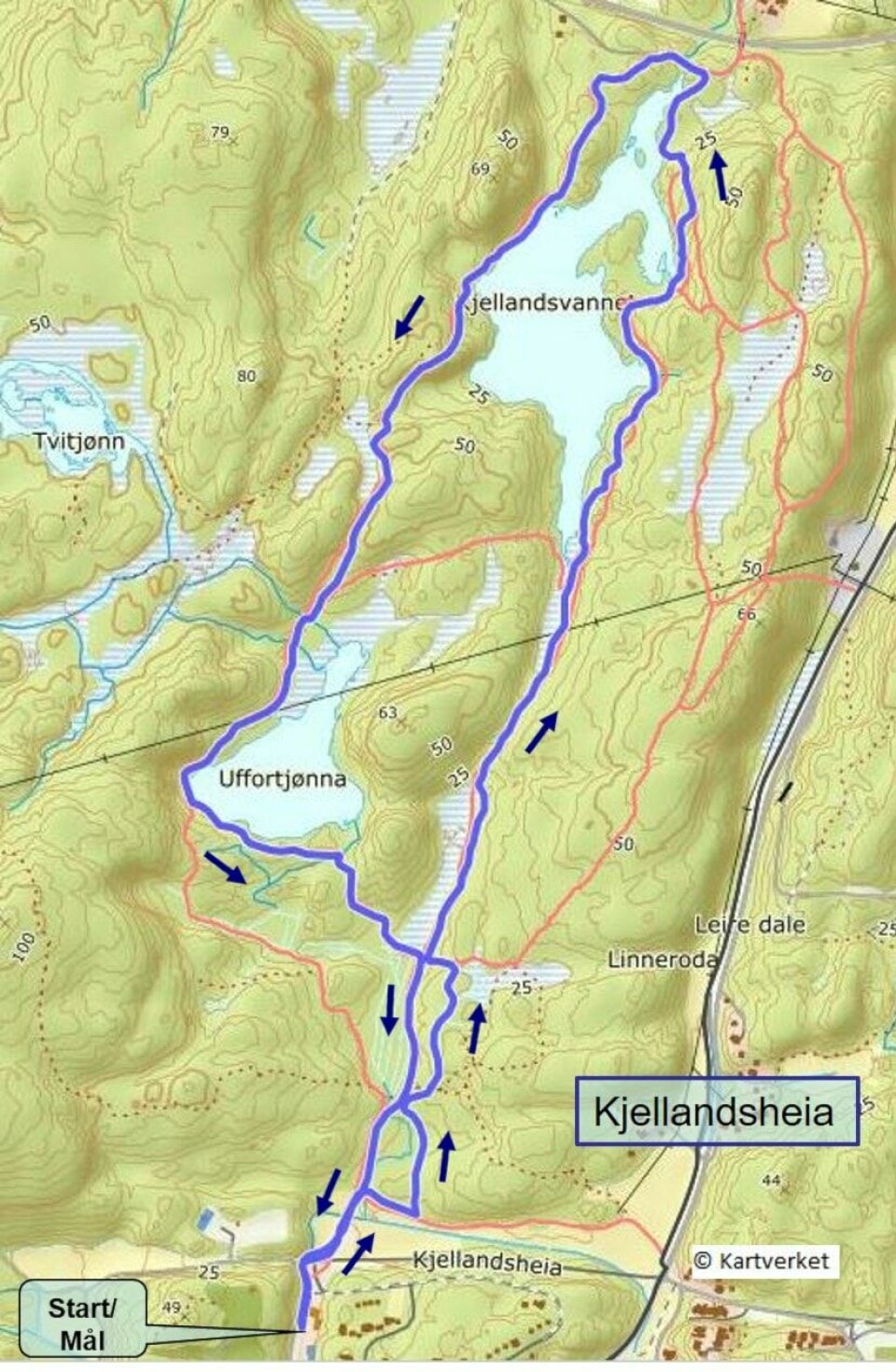 689 deltok på det nye skogsløpet - Kjellandshei-løpet
