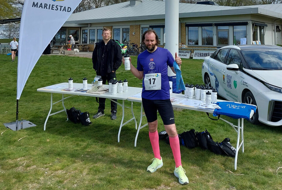 Jan Billy Aas kunne glede seg over ha fått beste tid på 5 kilometeren i Mariestad Stadslopp. (Foto: privat) Jan Billy Aas kunne glede seg over ha fått beste tid på 5 kilometeren i Mariestad Stadslopp. (Foto: privat)