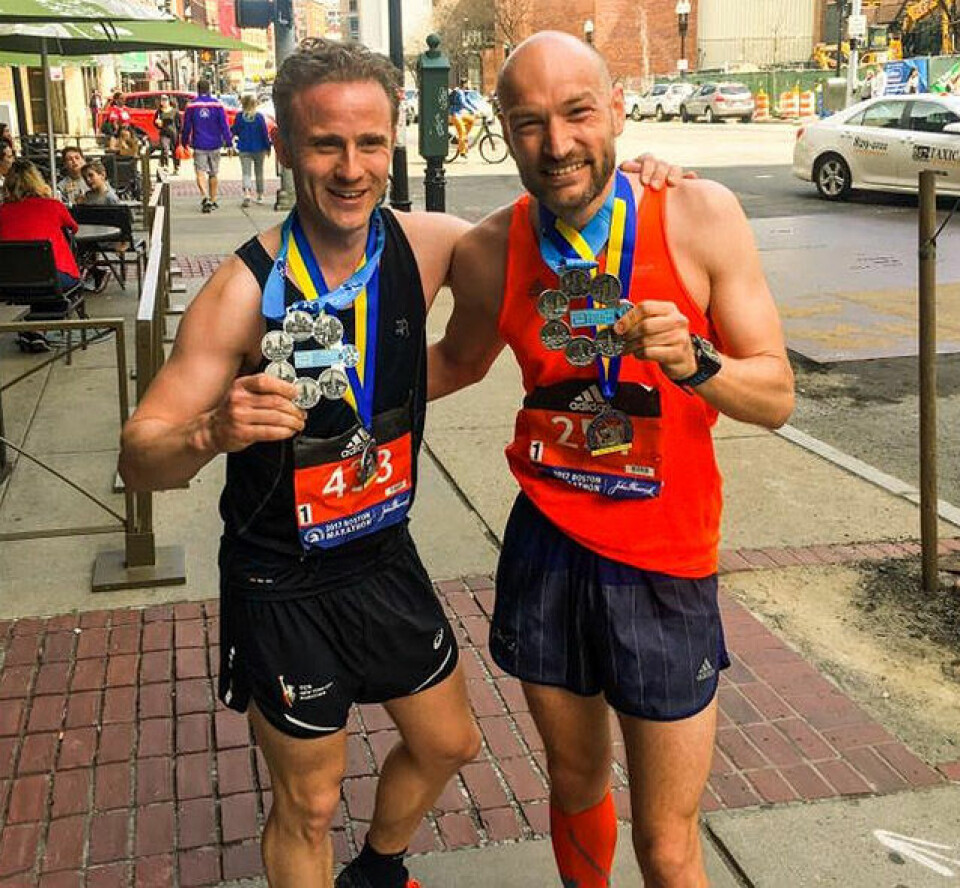 Det er 49 norske Six Star Finishers i Abbot World Maraton Majors Vidar_Gjengedal_Hansen_og_Jann_Post.jpg