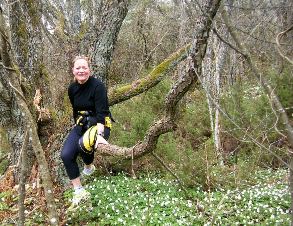 Trives i naturen: Marit Bjerknes liker å trene i naturen. Her fra en treningssamling med Romerike Ultraløpeklubb i Stavern. Foto: Olav Engen Marit Bjerknes