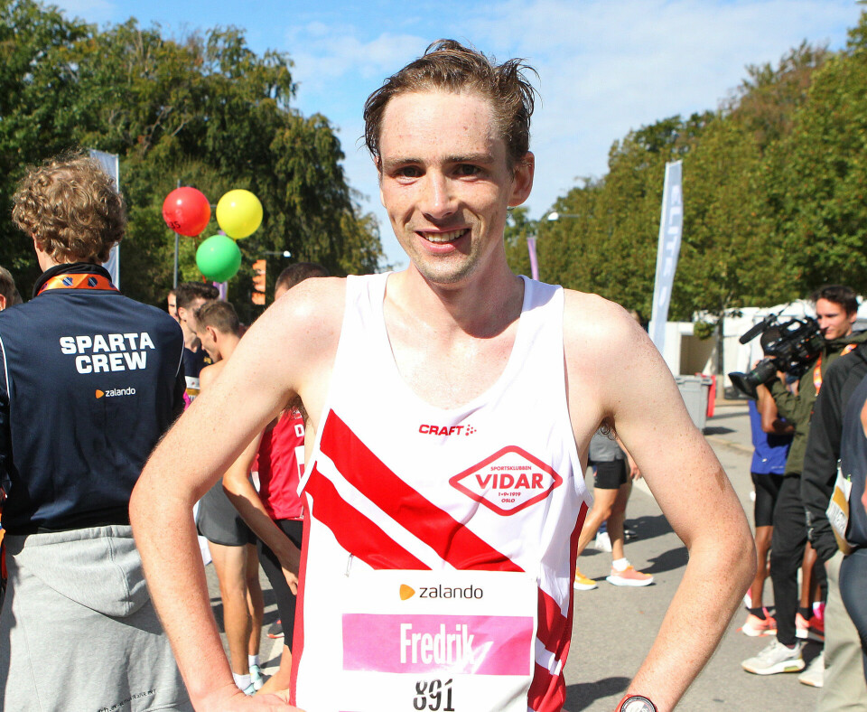 Et ras av rekorder i Copenhagen Half, men norgesrekorden overlevde Fredrik_Saetran_SK_Vidar_1-07-42_i_maal_A20G2723.jpg