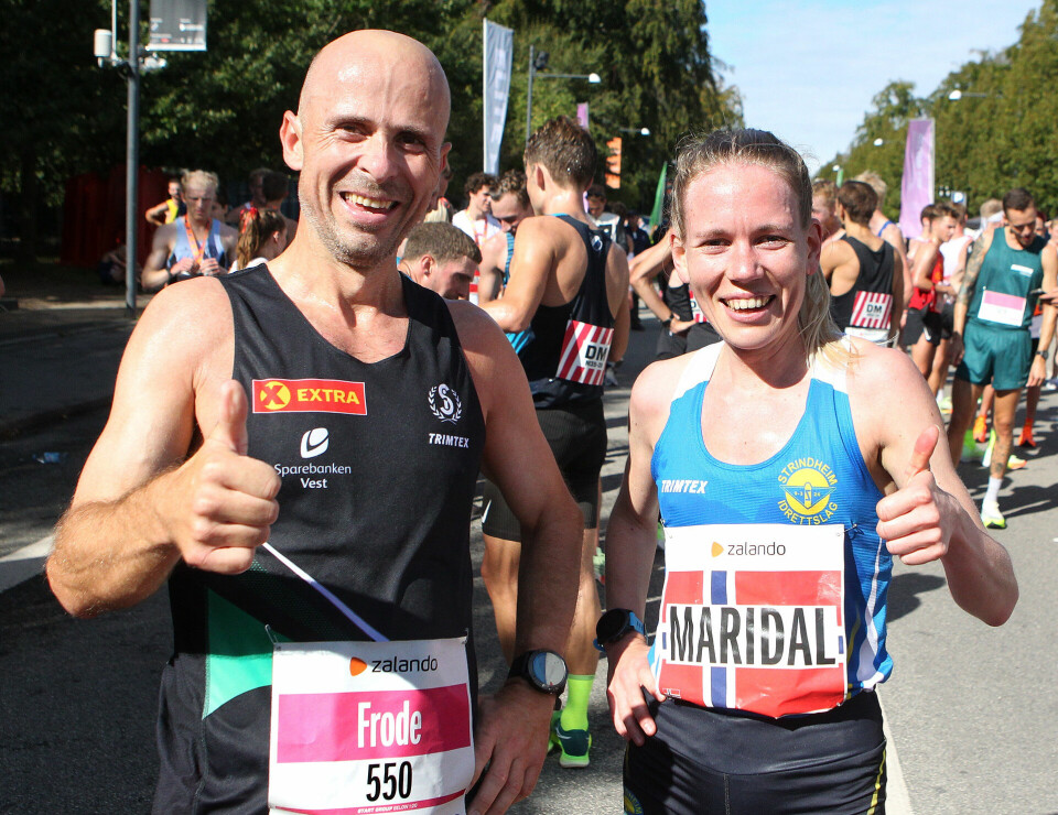 Et ras av rekorder i Copenhagen Half, men norgesrekorden overlevde Frode_Tjelta_5_i_kl-45-49_og_Hanne_Maridal_A20G2728.jpg