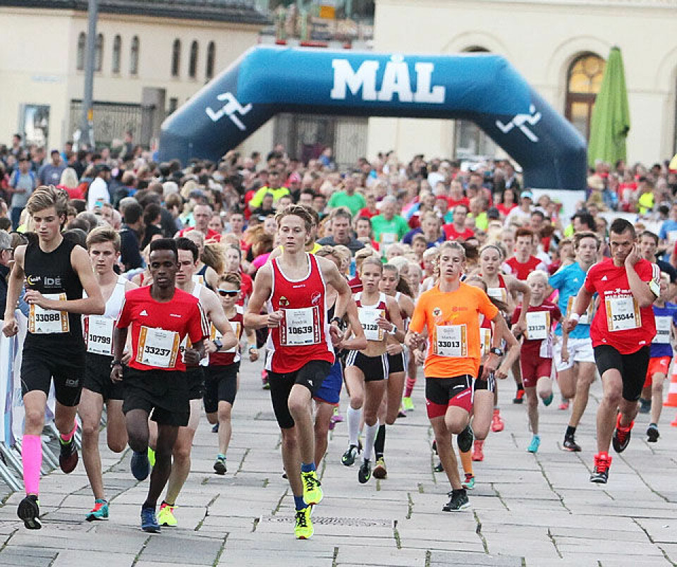 Fra starten på 3 km. (Foto: Kjell Vigestad) Fra starten på 3 km. (Foto: Kjell Vigestad)