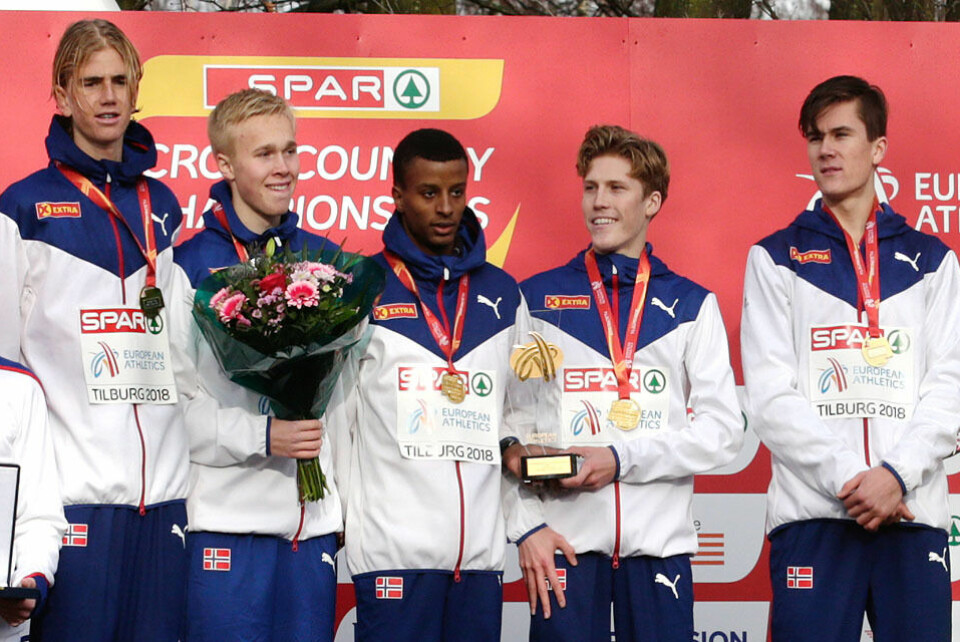 Gullguttene: Norge tok to individuelle gull i Tilburg, - og veldig gledelig også laggull i klasse menn U20. (Foto: Per Inge Østmoen) Gullguttene: Norge tok to individuelle gull i Tilburg, - og veldig gledelig også laggull i klasse menn U20. (Foto: Per Inge Østmoen)