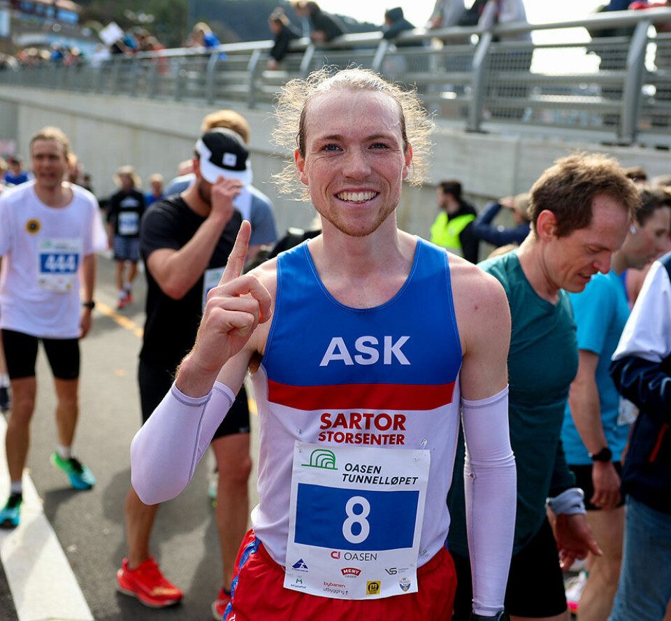 Marius Sørli spurtbeseiret Marius Vedvik i Tunnelløpet 1U9A6031.jpg
