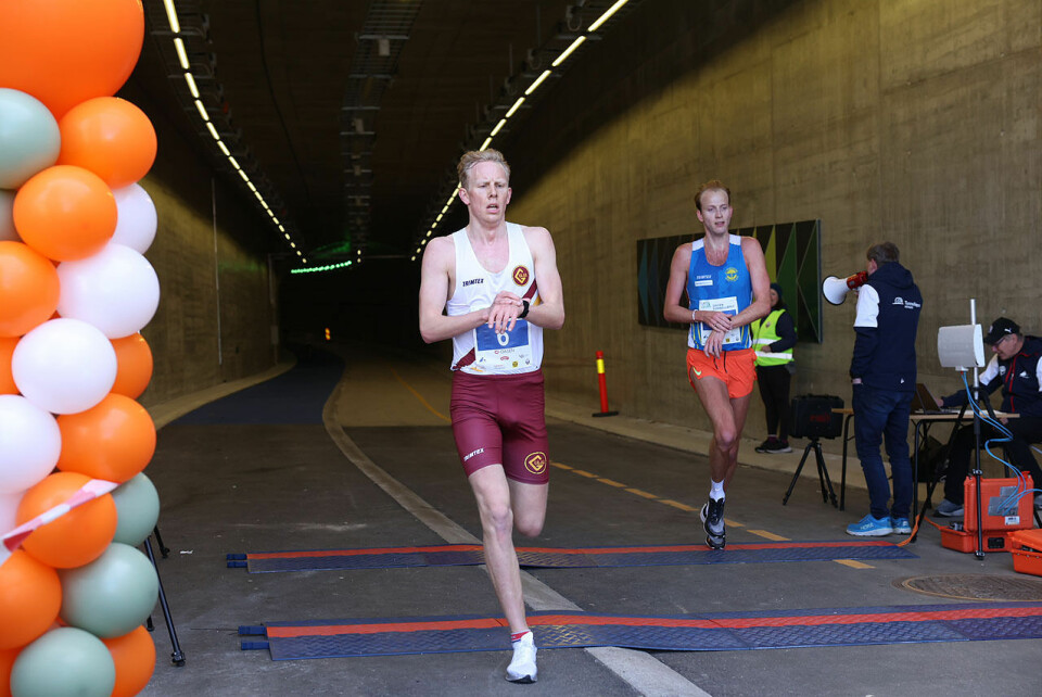 Marius Sørli spurtbeseiret Marius Vedvik i Tunnelløpet 1U9A5862.jpg