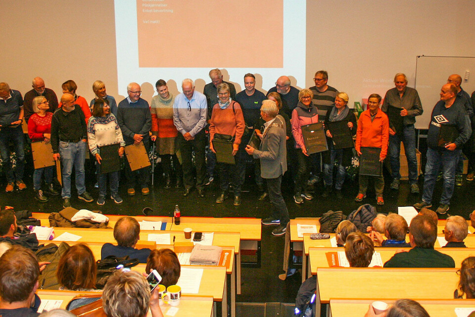 De trofaste deltagerne i terrengkarusellen ble hedret på årsfesten. (Alle foto: Sverre Larsen) De trofaste deltagerne i terrengkarusellen ble hedret på årsfesten. (Alle foto: Sverre Larsen)