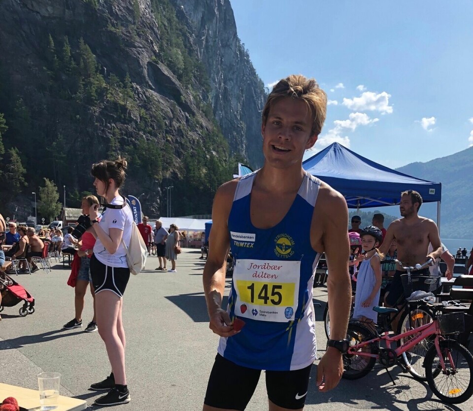 Iver Matias Linge Glomnes er fra Valldal, men er flyttet til Trondheim for å studere, og løper nå for Strindheim IL. Foto: Arrangør Iver Matias Linge Glomnes er fra Valldal, men er flyttet til Trondheim for å studere, og løper nå for Strindheim IL. Foto: Arrangør