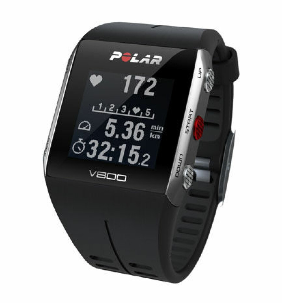 Polar lanserer ny toppmodell Polar-V800-black