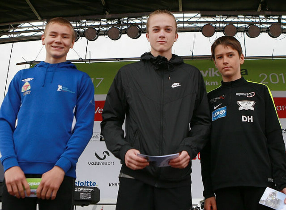 De yngste var best da 2227 løp UngdomsMila i Knarvik 9G_Tobias_Rveita_Blom_Sigurd_Elias_Torpe_Daniel_Hanstveit_AZ3T7691.jpg