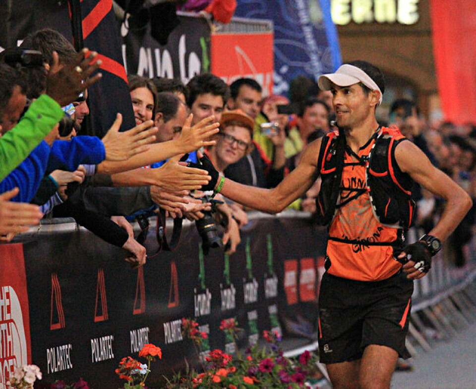 Nok en god norsk Ultra-Trail dag UTMB 2013CCCArrive1er Jordi Best (ESP)© The North Face¨ Ultra-Trail du Mont-Blanc¨ - Franck Oddoux