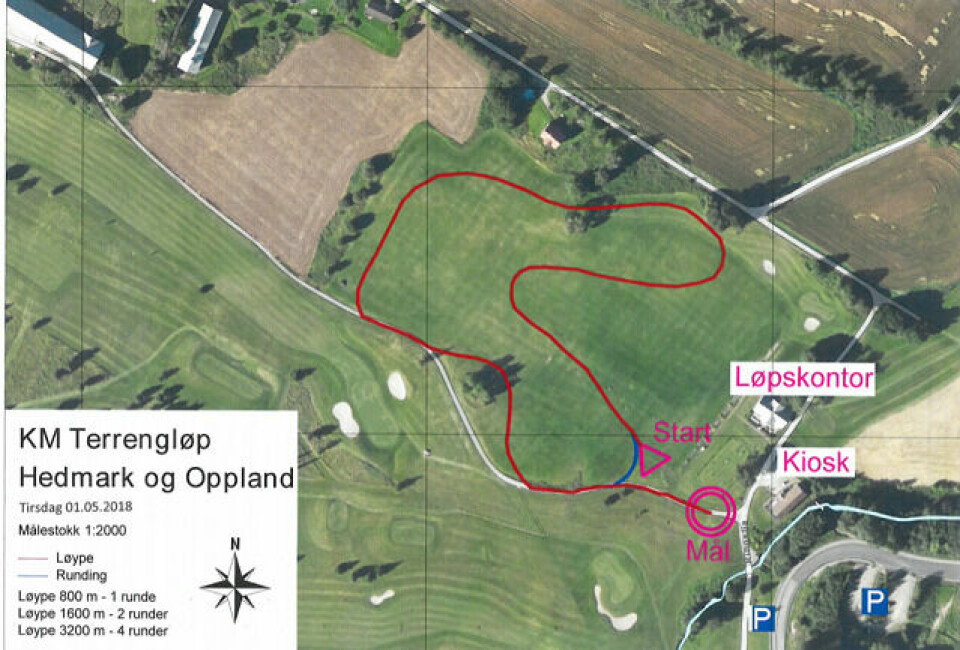 Moelven og Gjøvik størst og best i terreng-KM for Hedmark/Oppland Loypekart_Mjoesen_Golf.png