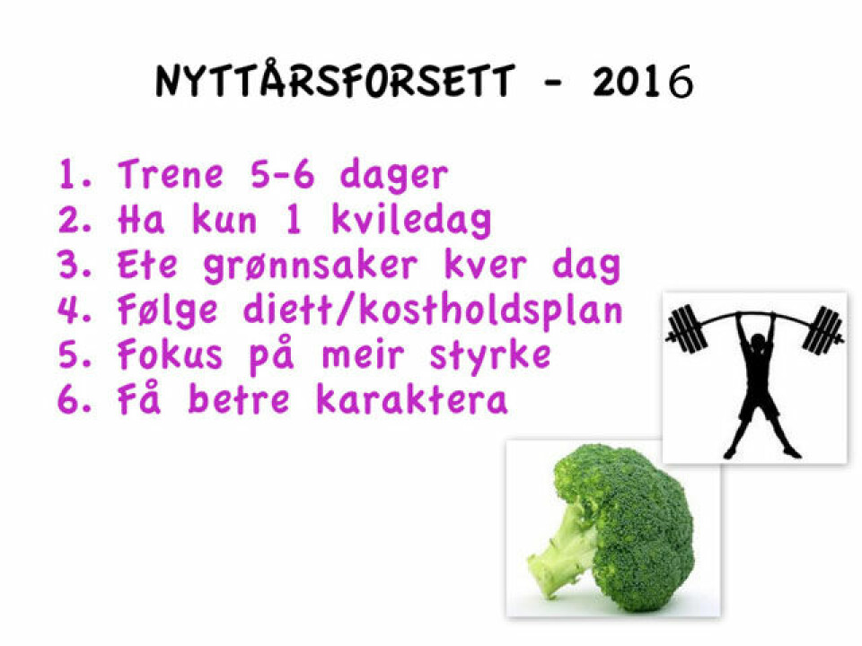 Nyttårsforsett til glede for kondisjonsmiljøet nyttaarsforsett_2016
