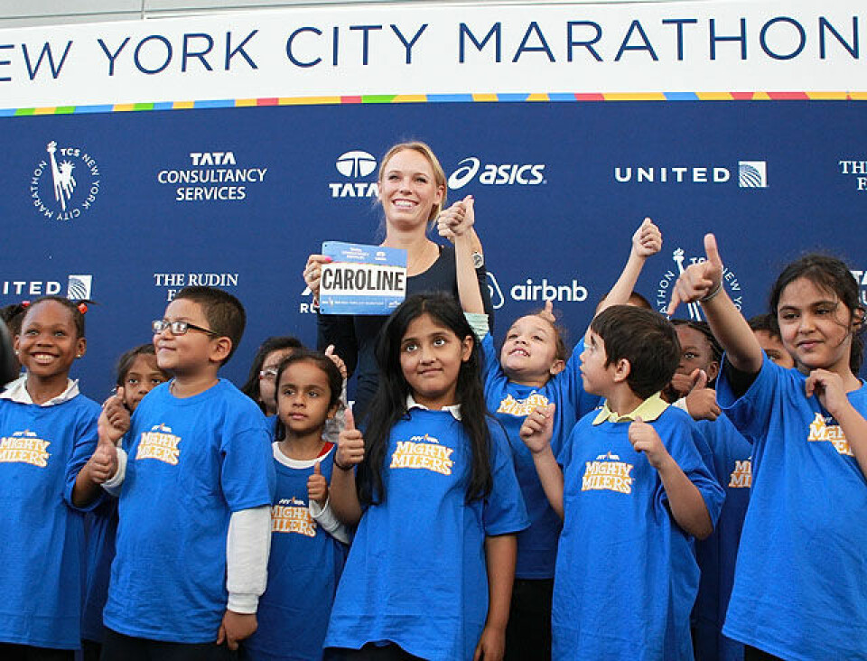 Alt er stort i 'The big apple' - også maratonløpet Caroline_Wozniacki_and_The_Kids_A20G3970.jpg