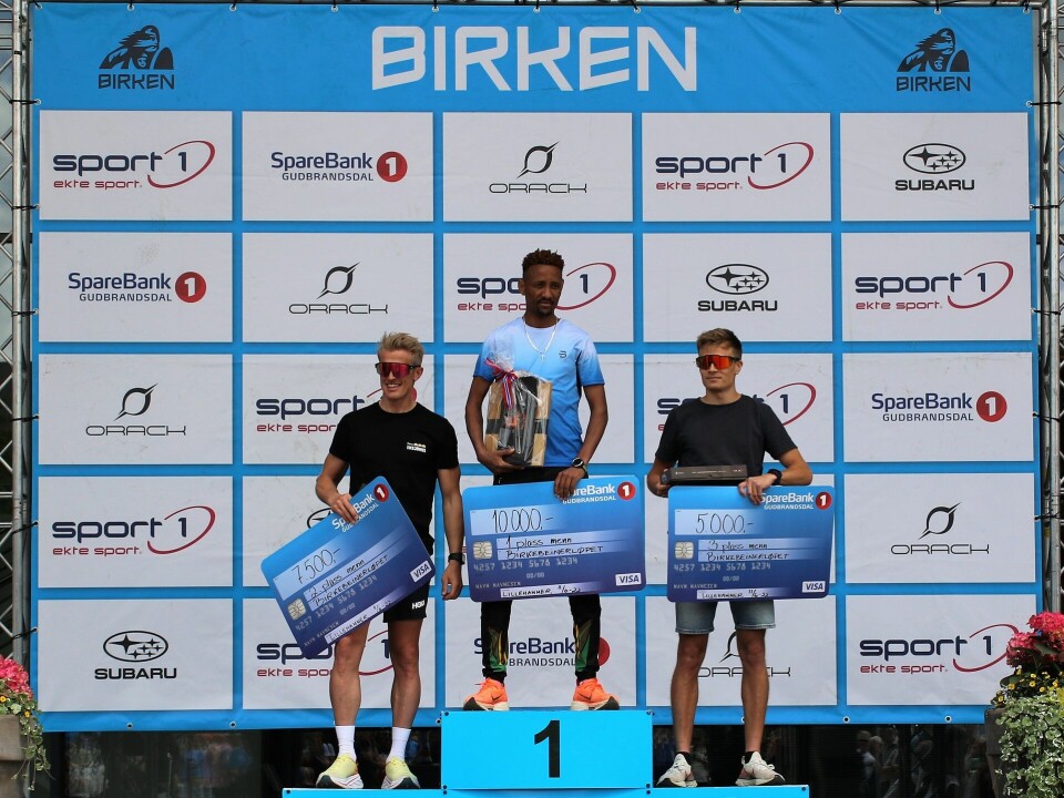 Fissehatsion og Størmer Steira vant Birkebeinerløpet Pallen menn elite.jpg