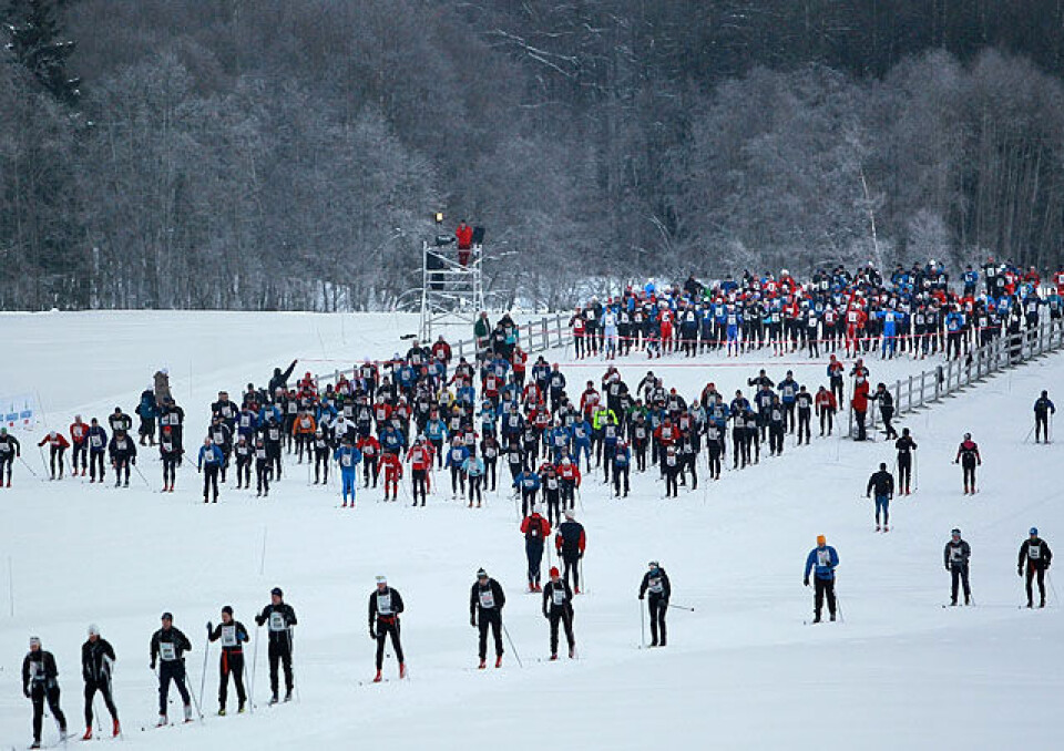 Den store Skimaraton-kavalkaden