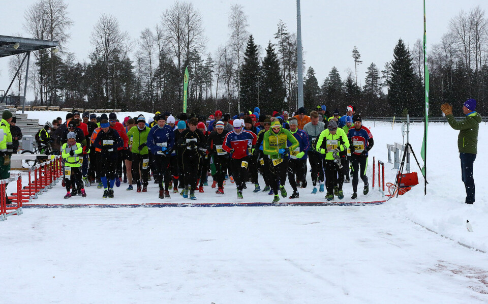 Jessheim Vintermaraton på fint vinterføre (mange bilder) Maratonstarten.jpg