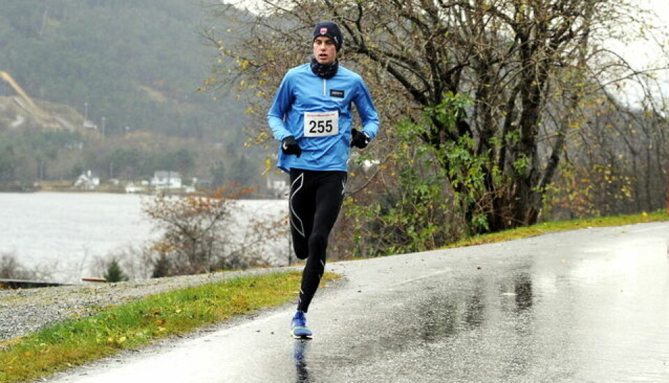 Andreas Vangsnes satte ny løyperekord på 5 km i Ålesund vinterkarusellen, 11.11.2017: Andreas Vangnes vant 5 km på ny løyperekord