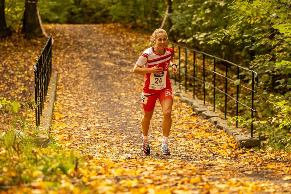 Kristin Waaktar Opland løp strålende i NM terrengløp i Frognerparken men ble ikke belønnet med NM-gull i KV 40-44. (Foto: Samuel Hafsahl) Kristin Waaktar Opland løp strålende i NM terrengløp i Frognerparken men ble ikke belønnet med NM-gull i KV 40-44. (Foto: Samuel Hafsahl)