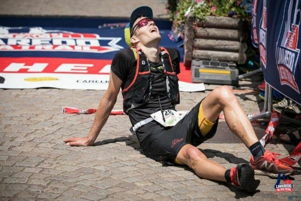 Therese Falk og Sebastian Krogvig kåret til Årets Ultraløpere 2021 Krogvik har kommet i mål til en veldig imponerende 3. plass. (Foto: Arrangøren)