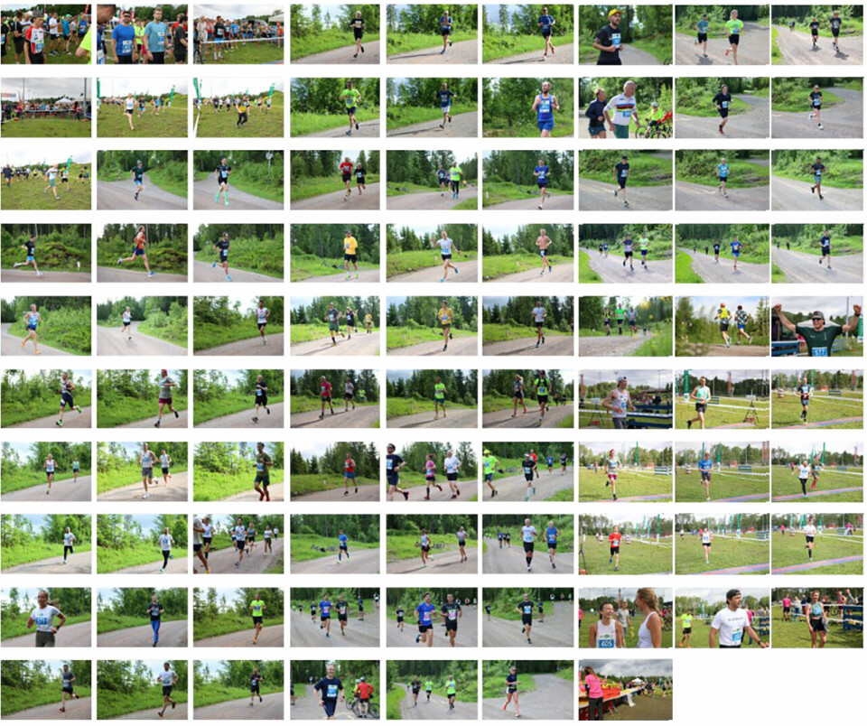 Nordmarka Skogsmaraton fikk fine forhold Bildecollage-Halvmaraton.jpg
