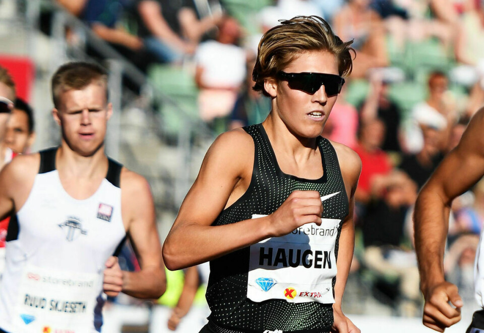 Norske medaljehåp i U23-EM: Simen Halle Haugen (bildet) og Magnus Tuv Myhre har tredje og fjerde beste tiden i år blant deltakerne på 5000 m i Tallinn. (Foto: Bjørn Johannessen) Norske medaljehåp i U23-EM: Simen Halle Haugen (bildet) og Magnus Tuv Myhre har tredje og fjerde beste tiden i år blant deltakerne på 5000 m i Tallinn. (Foto: Bjørn Johannessen)
