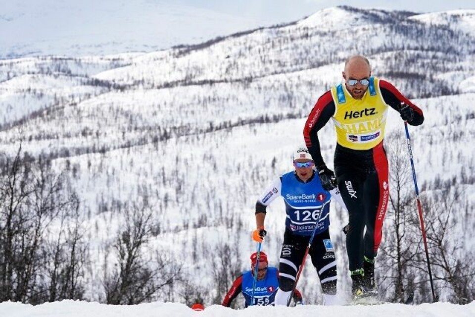 Tord Asle Gjerdalen i føringen med Chris Jespersen og Anders Aukland hakk i hæl i en av de tøffe stigningene i Reistadløpet lørdag. (Foto: Magnus Östh) Tord Asle Gjerdalen i føringen med Chris Jespersen og Anders Aukland hakk i hæl i en av de tøffe stigningene i Reistadløpet lørdag. (Foto: Magnus Östh)