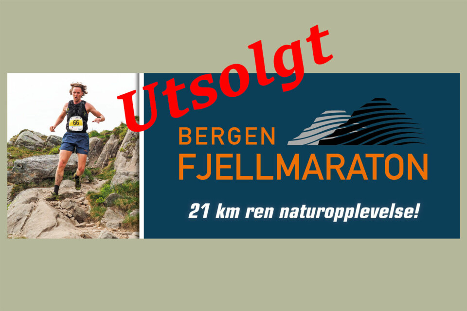 Bergen Fjellmaraton som går 1. juni neste år, er nå utsolgt. Bergen Fjellmaraton som går 1. juni neste år, er nå utsolgt.