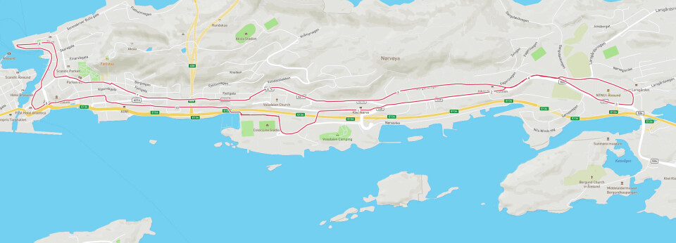 Ålesund Maraton kontrollmålt, 5. juni blir det igjen bymaraton i Ålesund Ålesund_maraton_LØYPE.jpg
